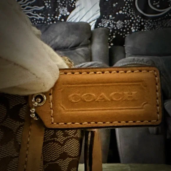 Vintage Y2K Coach Brown Signature Crossbody Bag messenger bag - Picture 8 of 17